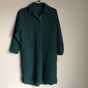 Green shirt dress